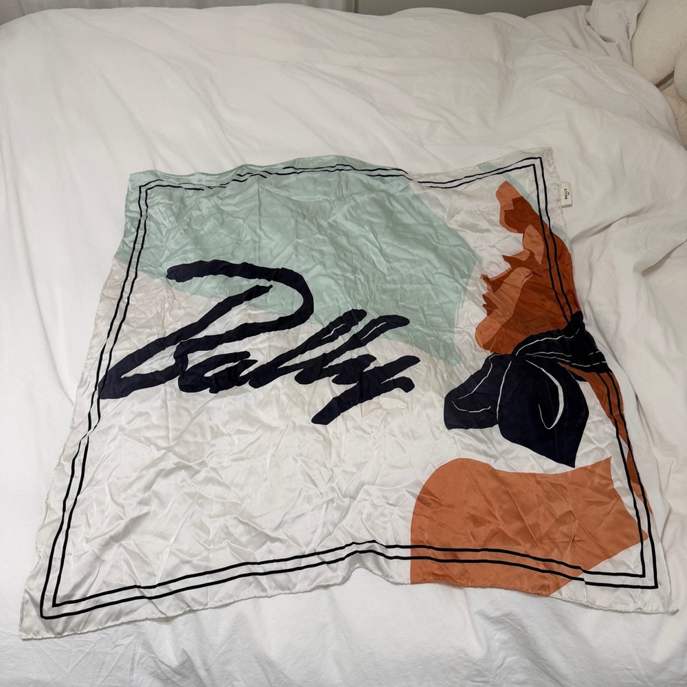 Bally face-print silk scarf